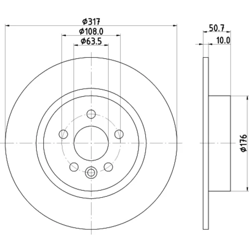 Brzdový kotúč 8DD 355 131-851 /HELLA/ - obr. 3