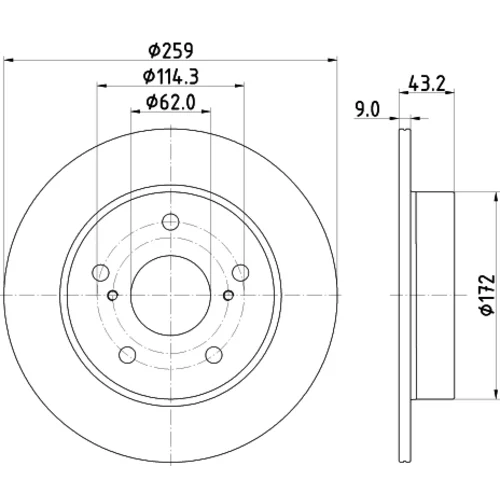 Brzdový kotúč 8DD 355 132-491 /HELLA/ - obr. 3