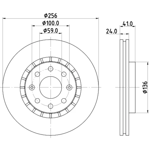 Brzdový kotúč 8DD 355 134-251 /HELLA/ - obr. 3