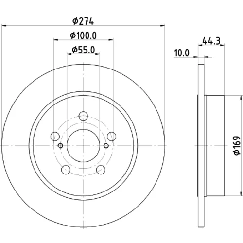 Brzdový kotúč 8DD 355 134-411 /HELLA/ - obr. 3