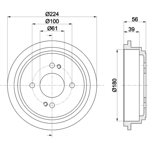 Brzdový bubon 8DT 355 300-711 /HELLA/ - obr. 3