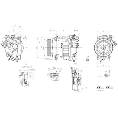Kompresor klimatizácie 8FK 366 200-981 /HELLA/ - obr. 5