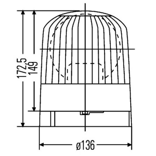 Výstražný otočný maják 2RL 007 552-001 /HELLA/ - obr. 2