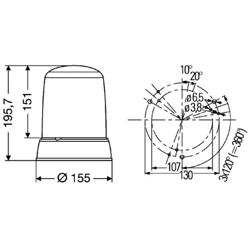 Kontrolka, Poznávacie svetlo 2RL 008 181-011 /HELLA/ - obr. 1