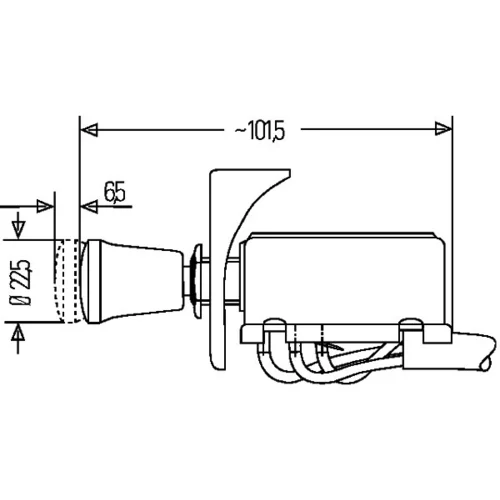 Vypínač výstražných smeroviek 6HD 002 535-031 /HELLA/ - obr. 2