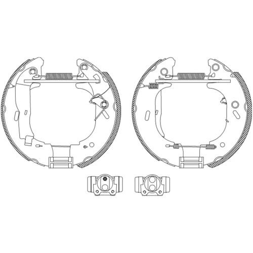 Sada brzdových čeľustí 8DB 355 004-681 /HELLA/ - obr. 1