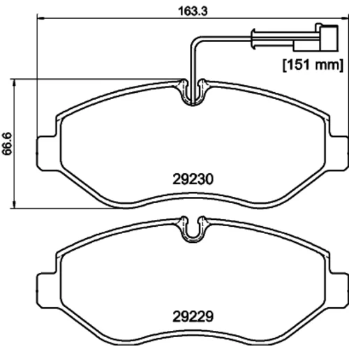 Sada brzdových platničiek kotúčovej brzdy 8DB 355 005-611 /HELLA/ - obr. 3
