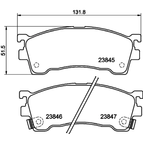 Sada brzdových platničiek kotúčovej brzdy 8DB 355 006-621 /HELLA/ - obr. 3