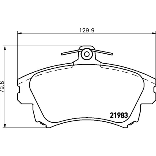Sada brzdových platničiek kotúčovej brzdy 8DB 355 006-711 /HELLA/ - obr. 3