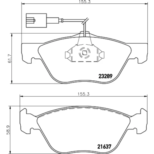 Sada brzdových platničiek kotúčovej brzdy 8DB 355 007-931 /HELLA/ - obr. 3