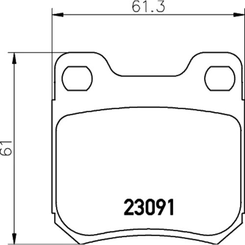Sada brzdových platničiek kotúčovej brzdy 8DB 355 009-041 /HELLA/ - obr. 3