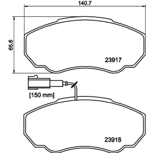 Sada brzdových platničiek kotúčovej brzdy 8DB 355 010-391 /HELLA/ - obr. 3