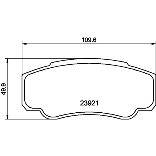 Sada brzdových platničiek kotúčovej brzdy 8DB 355 010-411 /HELLA/ - obr. 3