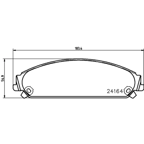 Sada brzdových platničiek kotúčovej brzdy 8DB 355 011-891 /HELLA/ - obr. 3