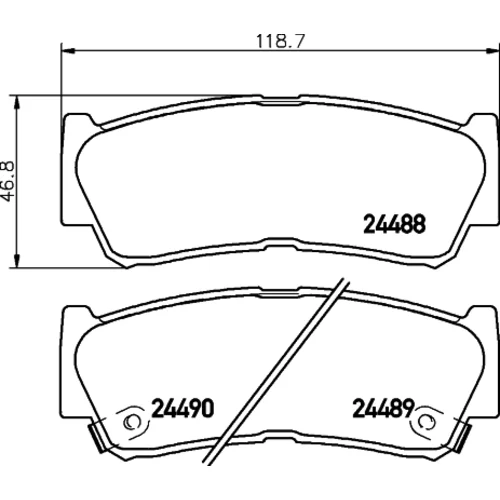 Sada brzdových platničiek kotúčovej brzdy 8DB 355 013-081 /HELLA/ - obr. 3