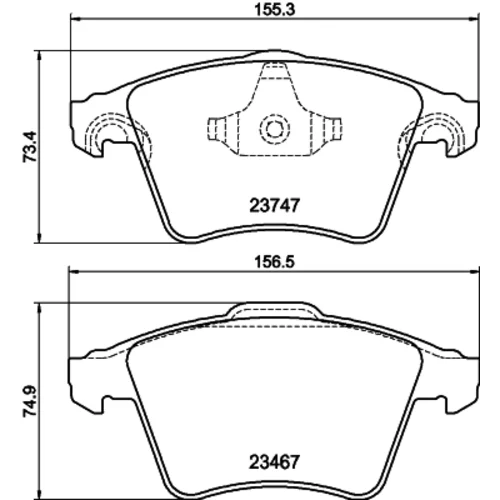 Sada brzdových platničiek kotúčovej brzdy 8DB 355 013-811 /HELLA/ - obr. 3