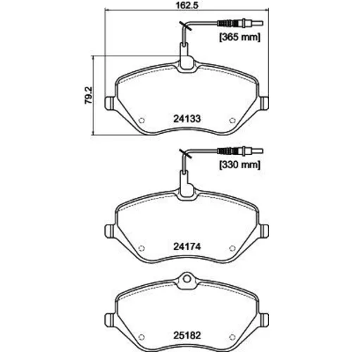 Sada brzdových platničiek kotúčovej brzdy 8DB 355 015-621 /HELLA/ - obr. 3