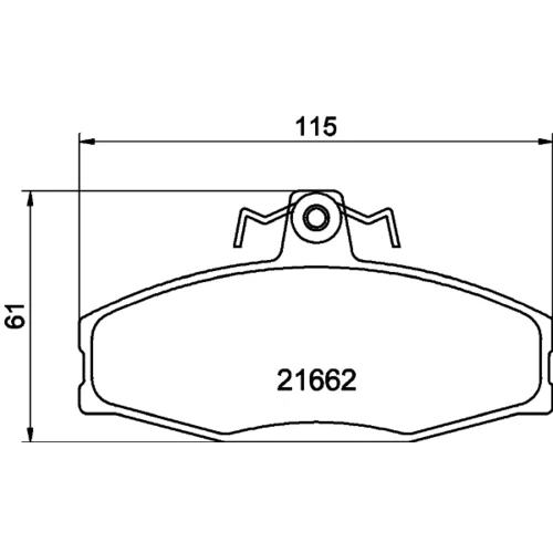 Sada brzdových platničiek kotúčovej brzdy 8DB 355 017-931 /HELLA/ - obr. 3