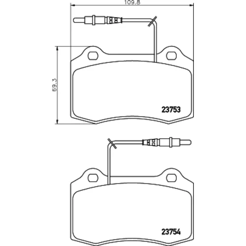 Sada brzdových platničiek kotúčovej brzdy 8DB 355 018-631 /HELLA/ - obr. 3