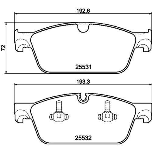 Sada brzdových platničiek kotúčovej brzdy 8DB 355 020-841 /HELLA/ - obr. 3