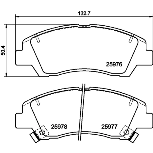 Sada brzdových platničiek kotúčovej brzdy 8DB 355 023-001 /HELLA/ - obr. 3