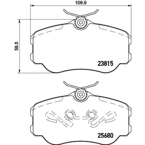 Sada brzdových platničiek kotúčovej brzdy 8DB 355 023-071 /HELLA/ - obr. 3