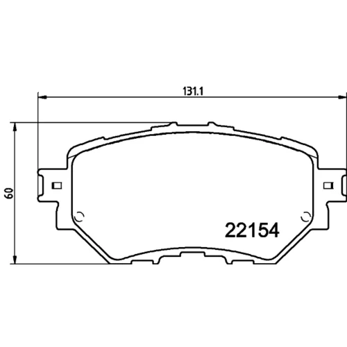 Sada brzdových platničiek kotúčovej brzdy 8DB 355 032-091 /HELLA/ - obr. 3