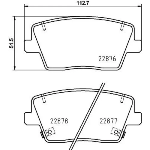 Sada brzdových platničiek kotúčovej brzdy 8DB 355 039-431 /HELLA/ - obr. 3