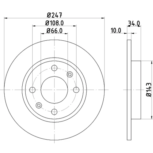 Brzdový kotúč 8DD 355 100-841 /HELLA/ - obr. 3
