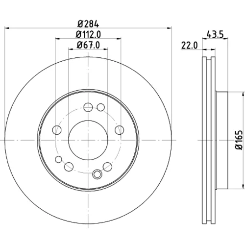 Brzdový kotúč 8DD 355 100-941 /HELLA/