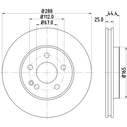 Brzdový kotúč 8DD 355 111-081 /HELLA/ - obr. 3