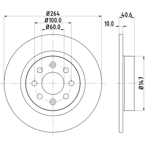 Brzdový kotúč 8DD 355 112-621 /HELLA/ - obr. 3