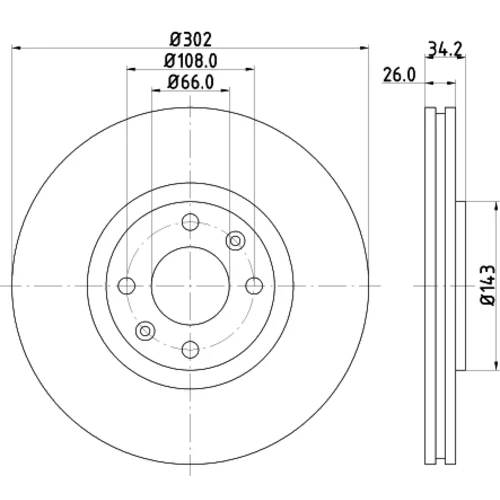 Brzdový kotúč 8DD 355 119-161 /HELLA/ - obr. 3
