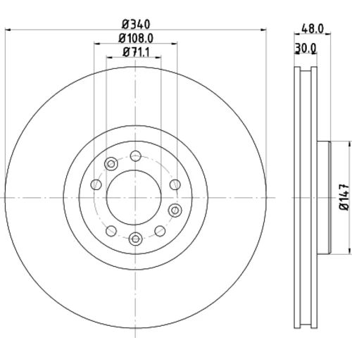 Brzdový kotúč 8DD 355 119-651 /HELLA/ - obr. 3