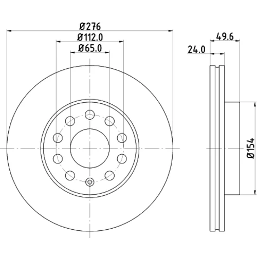 Brzdový kotúč 8DD 355 122-721 /HELLA/ - obr. 3