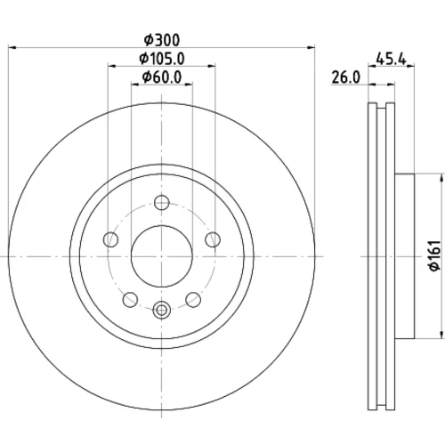 Brzdový kotúč 8DD 355 122-851 /HELLA/ - obr. 3