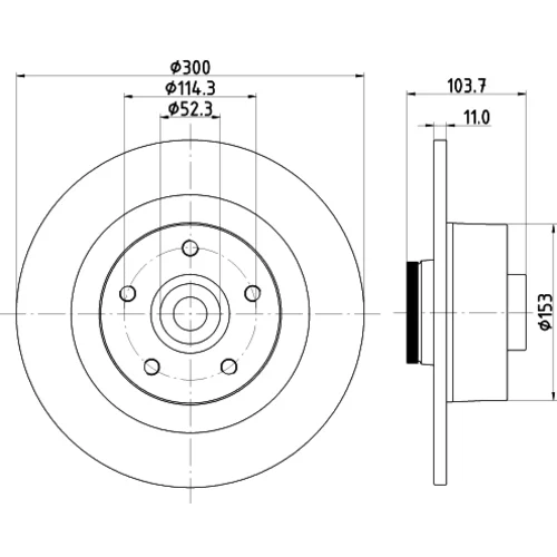 Brzdový kotúč 8DD 355 123-171 /HELLA/ - obr. 3