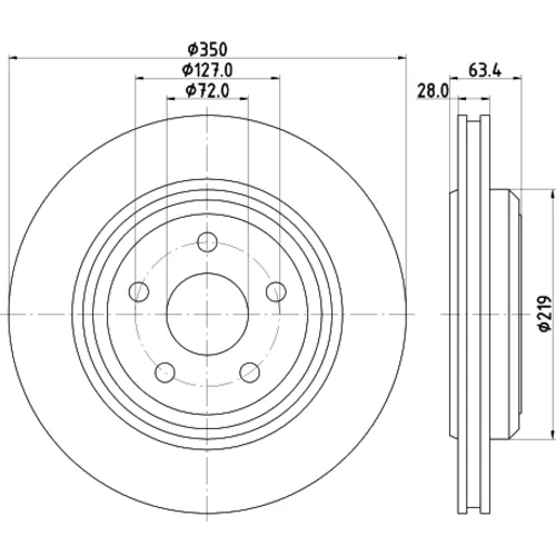 Brzdový kotúč 8DD 355 125-141 /HELLA/ - obr. 3