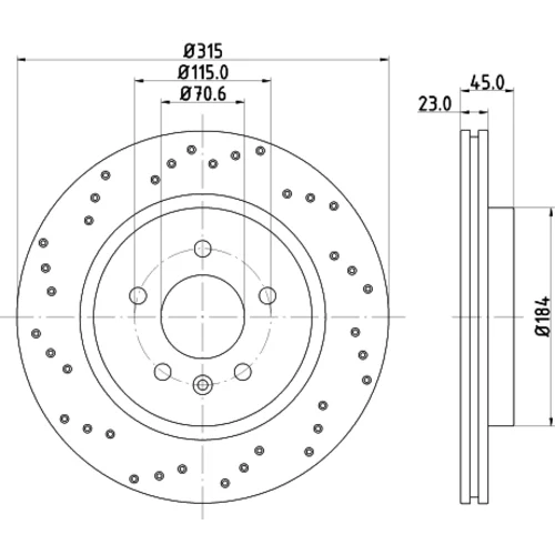 Brzdový kotúč 8DD 355 126-391 /HELLA/ - obr. 3