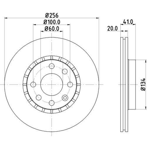 Brzdový kotúč 8DD 355 127-071 /HELLA/ - obr. 3