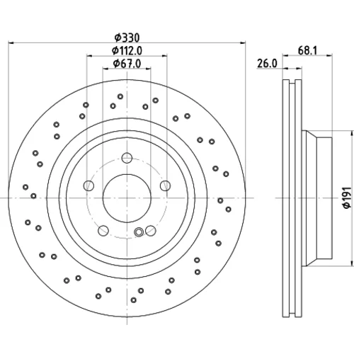 Brzdový kotúč 8DD 355 127-931 /HELLA/ - obr. 3