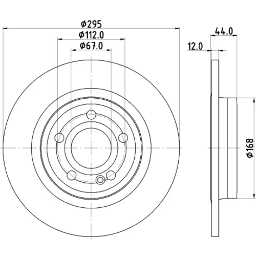 Brzdový kotúč 8DD 355 133-351 /HELLA/ - obr. 3