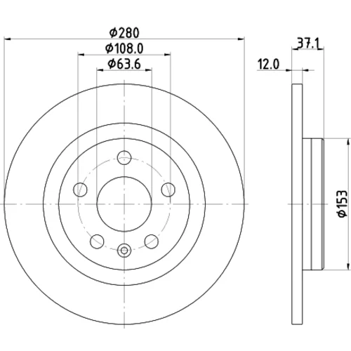 Brzdový kotúč 8DD 355 133-411 /HELLA/ - obr. 3