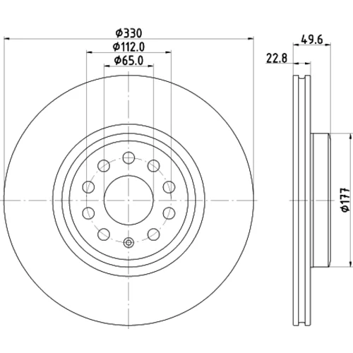 Brzdový kotúč 8DD 355 133-731 /HELLA/ - obr. 3