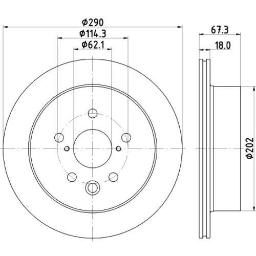 Brzdový kotúč 8DD 355 134-531 /HELLA/ - obr. 3