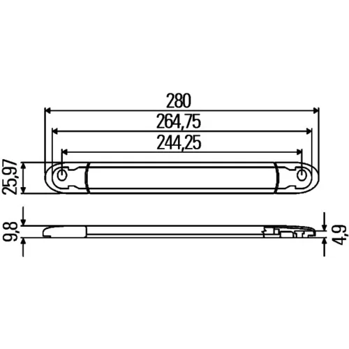 Prídavné brzdové svetlo 2DA 343 106-007 /HELLA/ - obr. 1