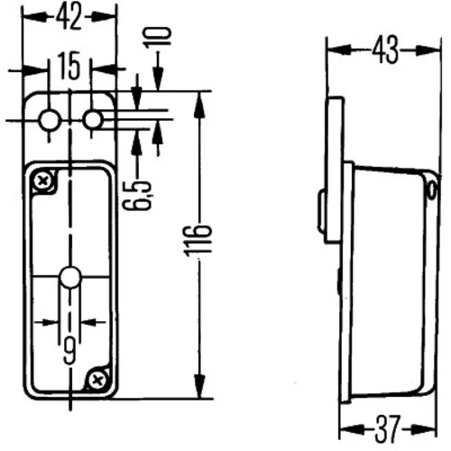 Obrysové svetlo 2XS 005 020-077 /HELLA/ - obr. 2