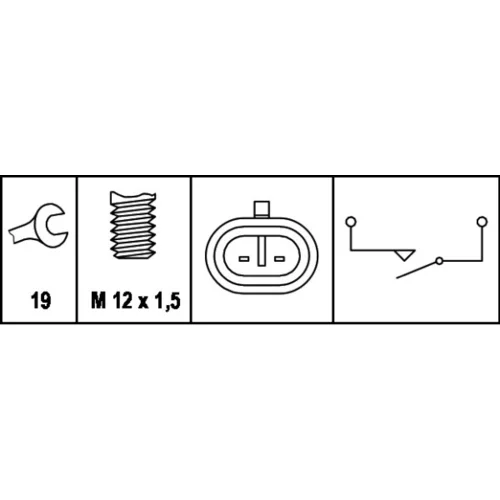 Spínač cúvacích svetiel 6ZF 007 671-001 /HELLA/ - obr. 3