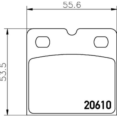 Sada brzdových platničiek, Parkovacia kotúčová brzda 8DB 355 005-301 /HELLA/ - obr. 3