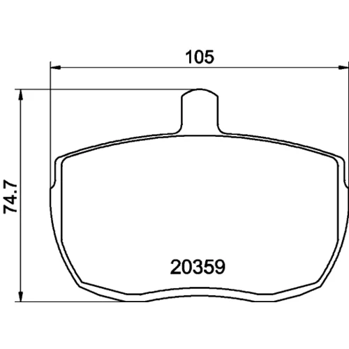 Sada brzdových platničiek kotúčovej brzdy 8DB 355 006-361 /HELLA/ - obr. 3